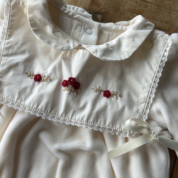 Janie and Jack Cream Baby Girl One Piece 3-6m - Picture 2 of 6